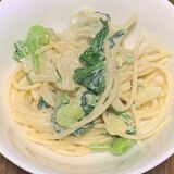 ほうれん草とキャベツのスパゲッティサラダ